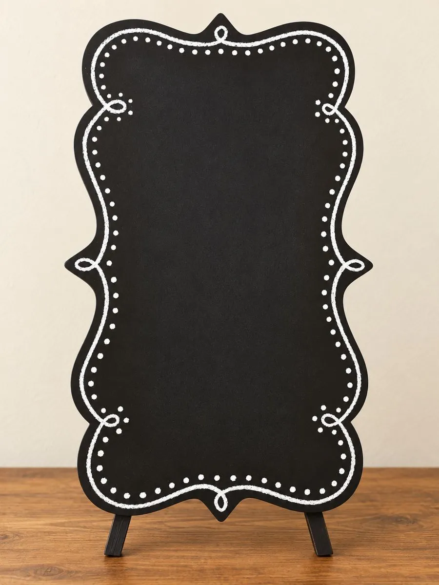 Black scalloped chalkboard