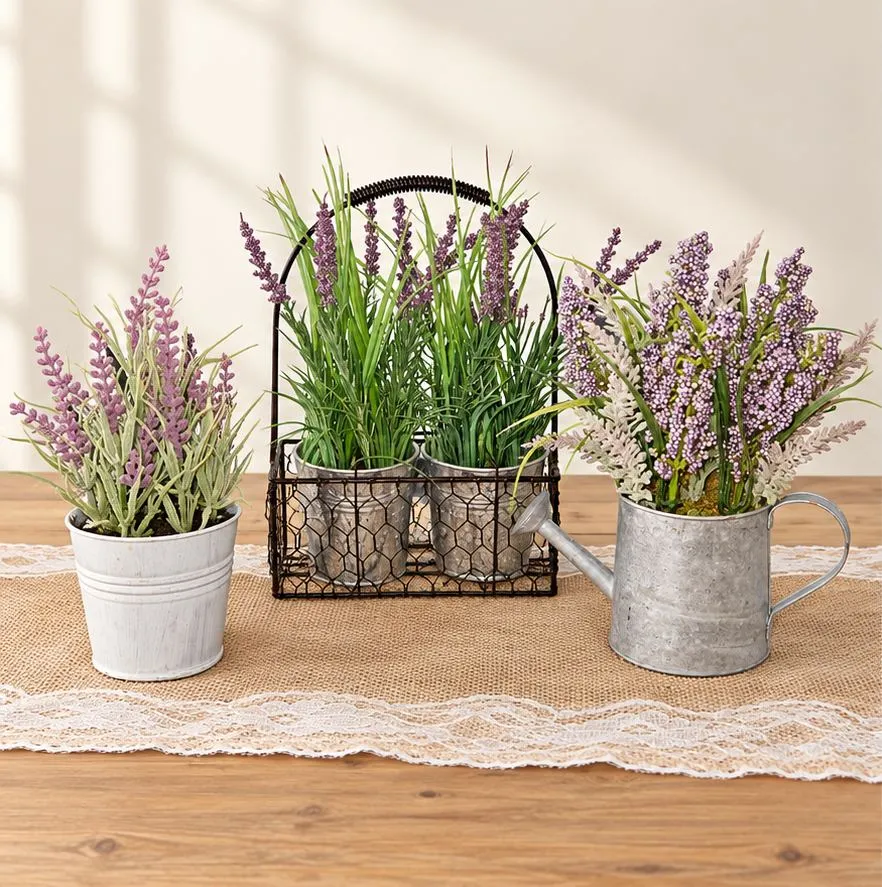 Lavender arrangement trio
