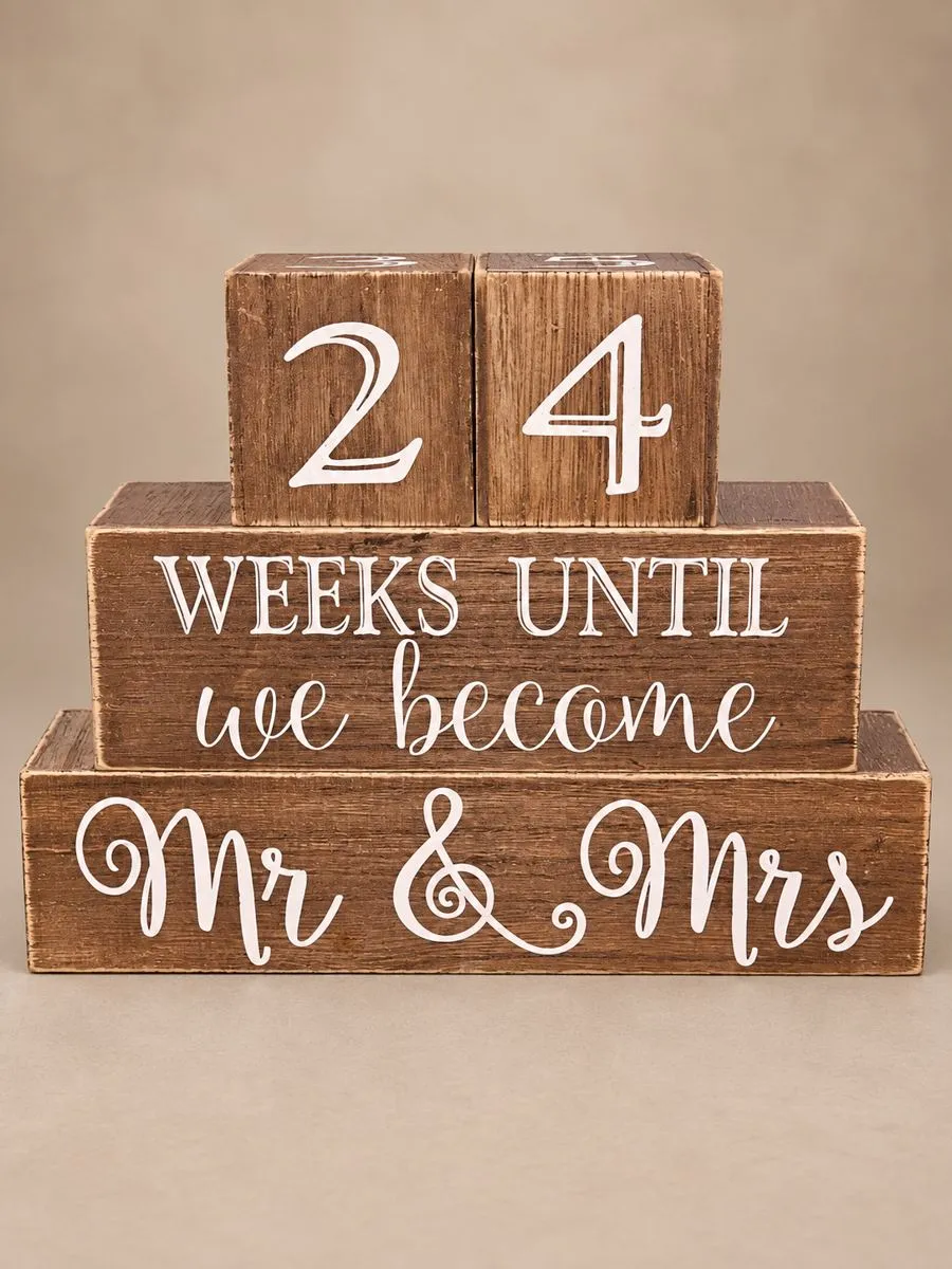 Mr & Mrs countdown blocks