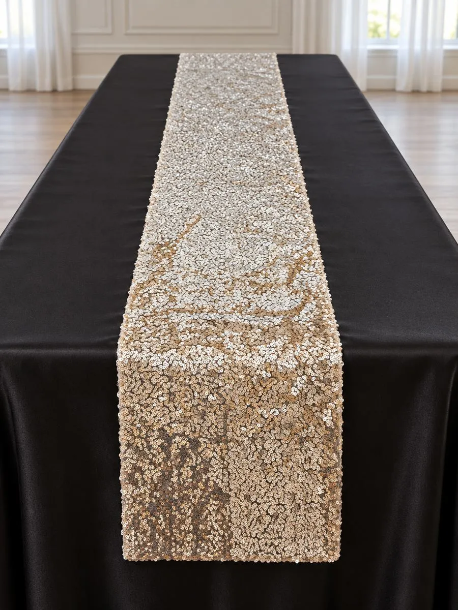 Silver sequin table runner
